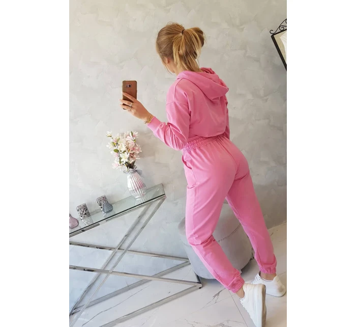 Bavlnená 3dielna sada svetlo ružová