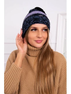 Pola fleecová čiapka K267 navy+sea blue