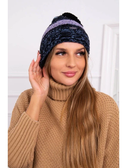 Pola fleecová čiapka K267 navy+sea blue