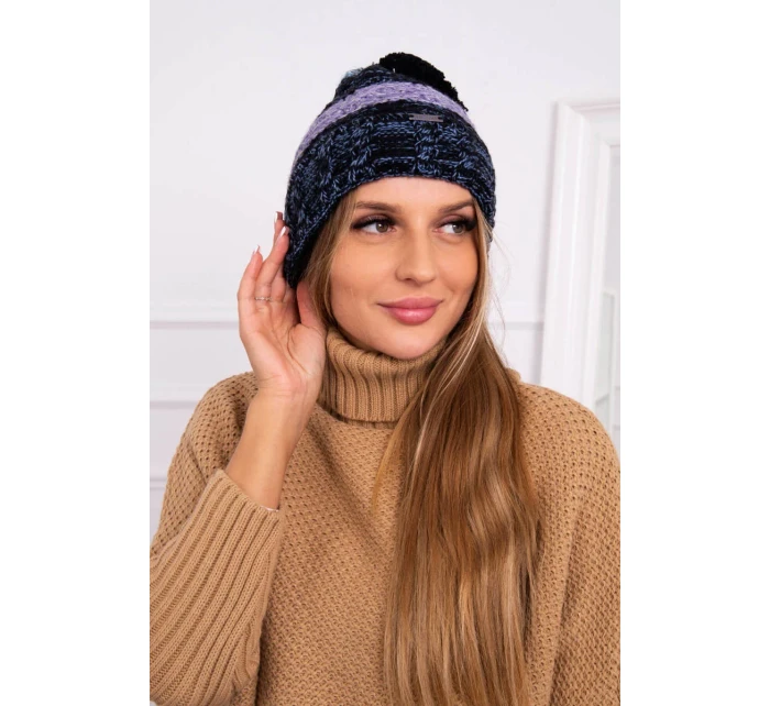 Pola fleecová čiapka K267 navy+sea blue