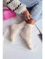 Dámské síťované ponožky Ecru
