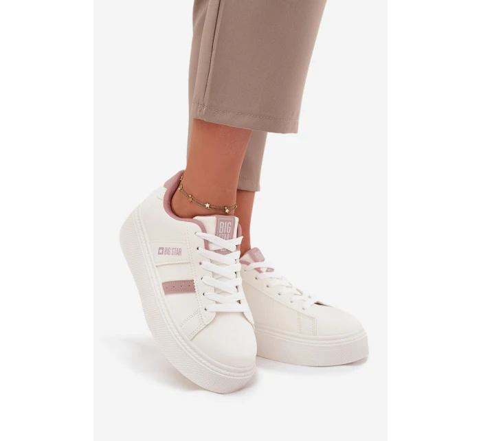 Sneakersy Damskie Na Platformie Big Star SS274346 Białe