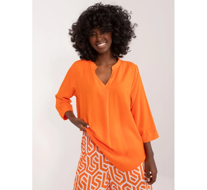 Bluzka model 20100966 pomarańczowy - FPrice Bluzka model 20100966 pomarańczowy - FPrice