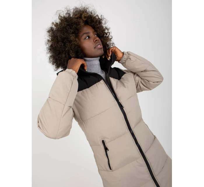 Dámska bunda NM KR D2 3827 62 šedá čierna