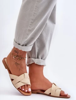 Dámské materiálové sandály Bežová Aversa