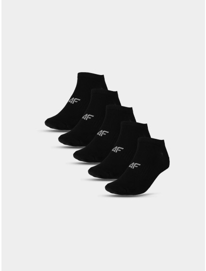 Dámske ležérne členkové ponožky (5pack) 4F - čierne