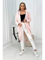 Zateplená dlouhá mikina růžová melanž - Kesi