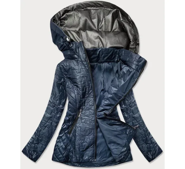 Tmavomodrá dámska bunda (BR0121) tmavo modrá- Goodlooking