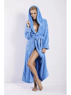 Dámsky župan Diana dlhý modrý - DKAREN