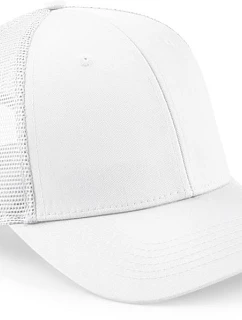 Beechfield B 646 6-panelová čiapka s kšiltom „Urbanwear Trucker“ 53.0646 biela