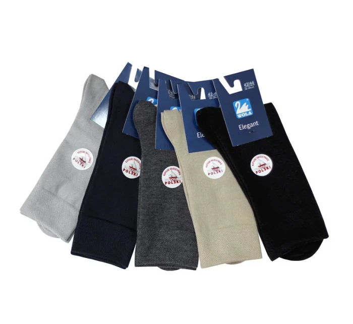 Hladké pánske ponožky ELEGANT