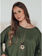 LOOSEFEMME dámska blúzka oversize s príveskom zelená FashionStreet RY2707 LOOSEFEMME dámska blúzka oversize s príveskom zelená FashionStreet RY2707