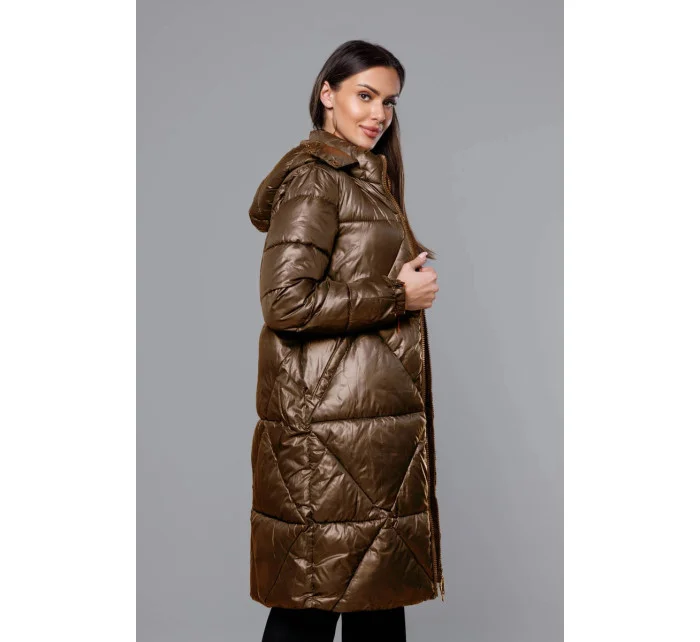Hnedá dámska prechodná bunda (YP-22081-101)