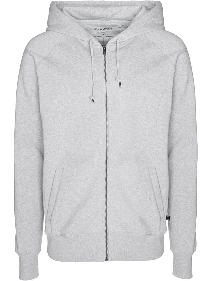 Pure Waste HJUB Unisex mikina s kapucňou 74.HJUB šedá melírovaná Pure Waste HJUB Unisex mikina s kapucňou 74.HJUB šedá melírovaná