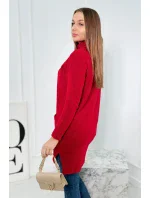 Sveter so stojačikom červený Sveter so stojačikom červený