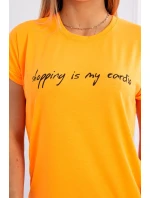 Blúzka Nakupovanie je moja kardio oranžová neónová