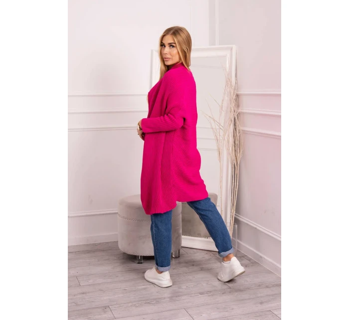 Sveter s netopierími rukávmi fuchsiový