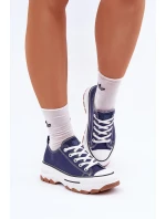 Nízké Dámské Tenisky Na Platformě Tmavě Modré model 21683095 - EVENTO