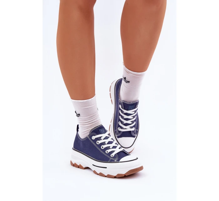 Nízké Dámské Tenisky Na Platformě Tmavě Modré model 21683095 - EVENTO