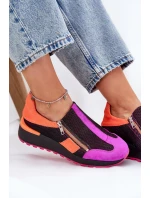 Kožené sneakersy na klínu Černé model 21691354 - Maciejka