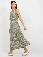 Dámské šaty model 18339291 khaki - FPrice Dámské šaty model 18339291 khaki - FPrice
