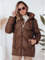 Dámská zimní bunda hnědá prošívaná Dstreet model 21990831 - FashionStreet