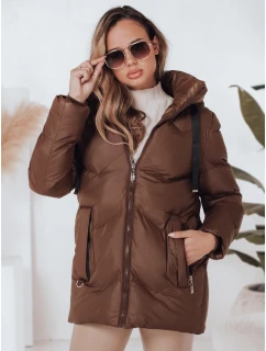 Dámská zimní bunda hnědá prošívaná Dstreet model 21990831 - FashionStreet