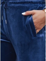 Dámske velúrové modré tepláky FashionStreet UY2836