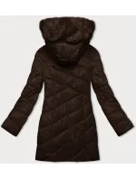 Tmavě hnědá dámská zimní bunda s kapucí model 21247165 - Z-DESIGN