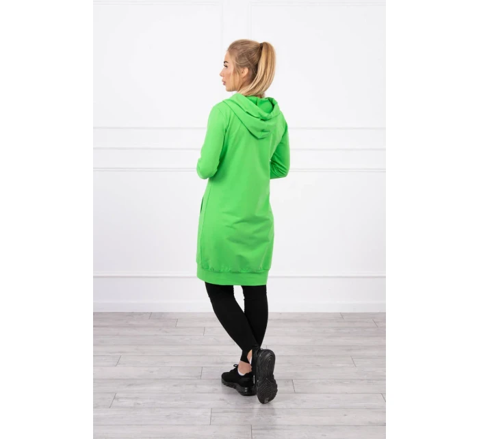 Mikina s kapucňou svetlo zelená