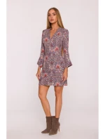 model 21296053 Šaty s potiskem a širokými manžetami model 2 - Moe