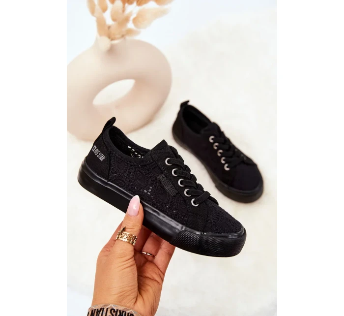 Openwork Sneakers Big Star JJ374011 Black