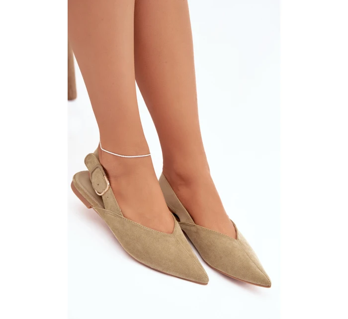 Dámske baleríny s prackou Tanelia - zelené