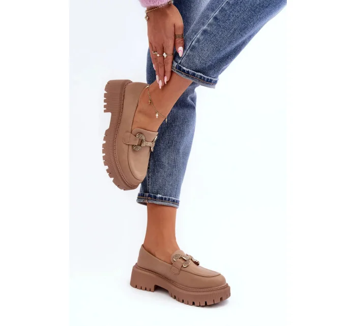 Dámske mokasíny H8-309 Beige - Joalice Paris