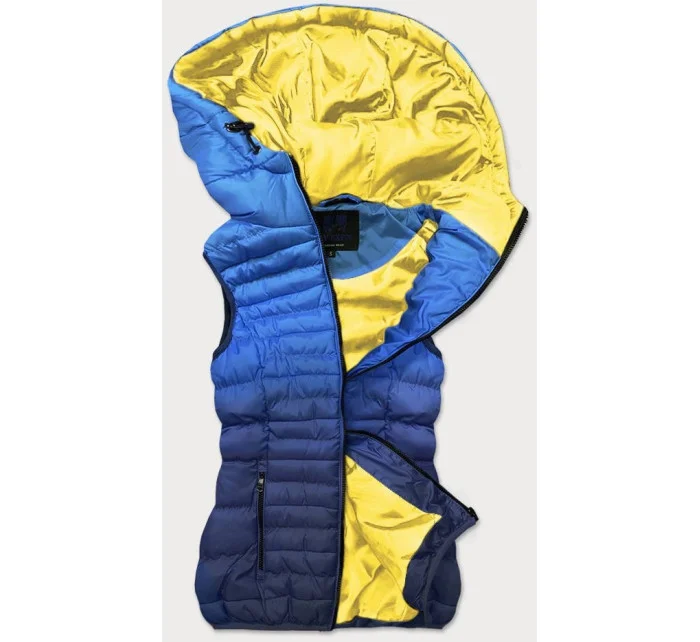 Tmavo modrá prešívaná dámska vesta (HV-1512)