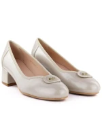 Dámske semišové zateplené čižmy khaki Potocki 12522