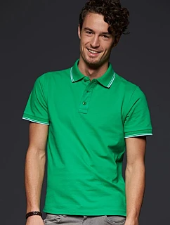 JN Pánské piqué polo 02.0 green/white model 22494715 - Daiber