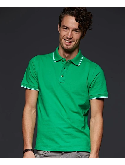 Daiber JN 986 Pánske polo tričko z piké 02.0986 fern green/white