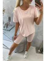Súprava top+legíny púdrovo ružová Súprava top+legíny púdrovo ružová