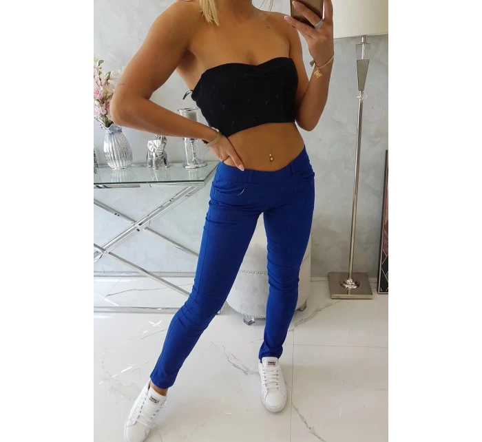 Farebné zadné džínsové nohavice