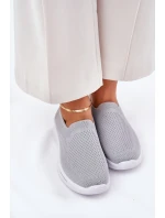 Dámské Textilní Tenisky Šedé model 21689117 - EVENTO Dámské Textilní Tenisky Šedé model 21689117 - EVENTO