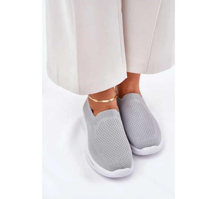 Dámské Textilní Tenisky Šedé model 21689117 - EVENTO Dámské Textilní Tenisky Šedé model 21689117 - EVENTO