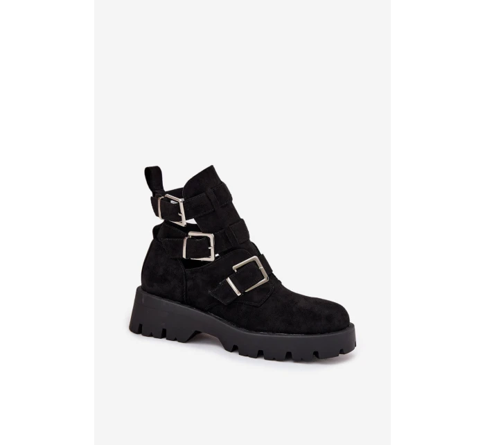 Dámské boty s pásky a Černé model 21709061 - Boto Dámské boty s pásky a Černé model 21709061 - Boto