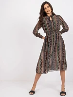 Šaty DHJ SK 15177 1.04P čierna a béžová