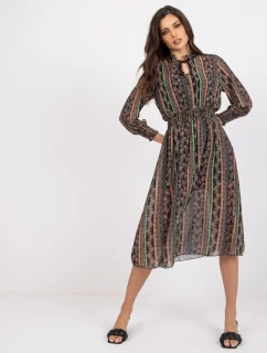 Šaty DHJ SK  černá a béžová model 17508528 - FPrice