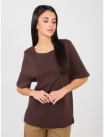 Tričko RV TS A1090.30 tmavohnedé