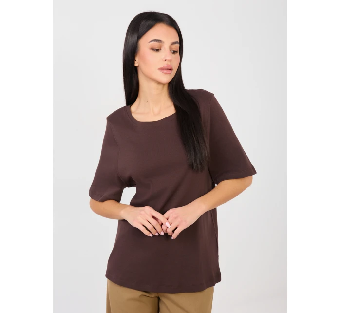 Tričko RV TS A1090.30 tmavohnedé