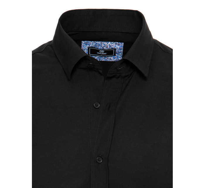 Pánska elegantná čierna košeľa Dstreet DX2478