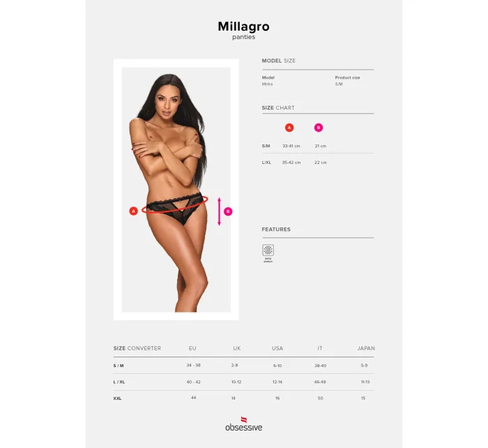 Elegantní kalhotky model 15502103 panties - Obsessive