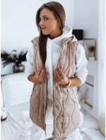 Dámská prošívaná vesta béžová Dstreet model 21966375 - FashionStreet Dámská prošívaná vesta béžová Dstreet model 21966375 - FashionStreet